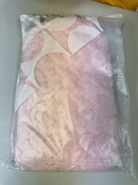 Hot Water Bottle with Love Patterned Plush Pink Faux Fur Cover 3 pieces large sz